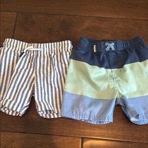 Striped and Color Block Kids Shorts Set
